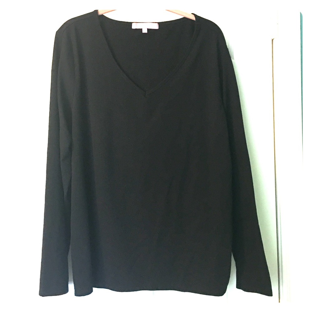 Regina X Black Vneck Tee Top Plus Size 2X XXL